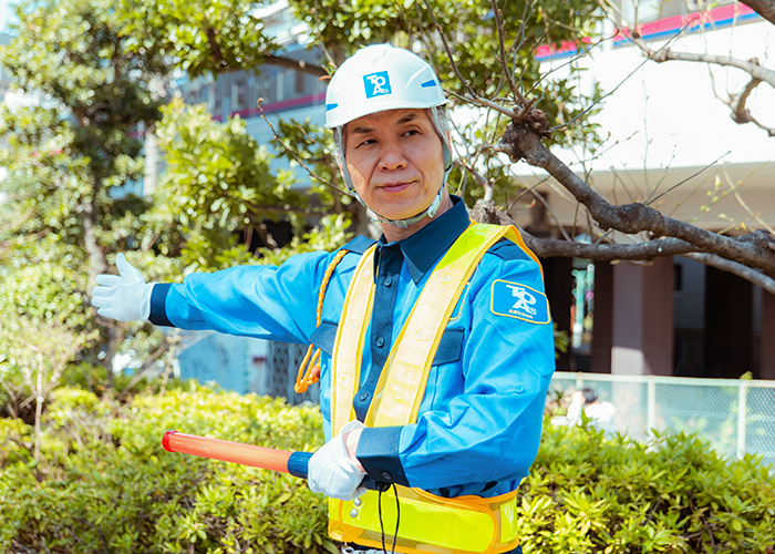 交通誘導警備の様子
