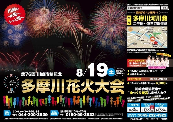第76回川崎市制記念多摩川花火大会