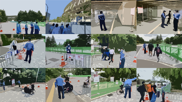 警備実施風景：5月9日(日)・5月11日(火)