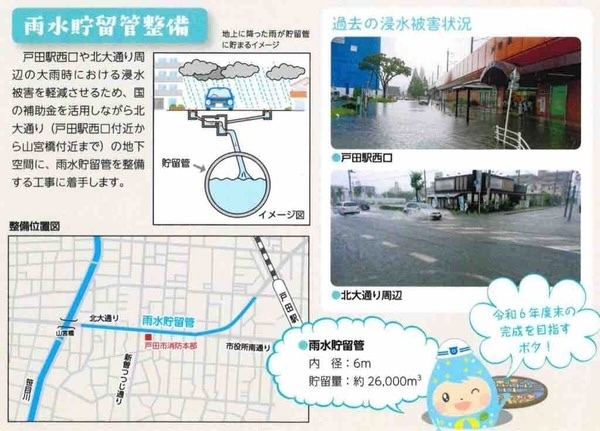戸田市北大通り雨水貯留管の完成式典